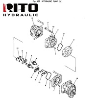 Pompe à pistons axiaux RITO 705-58-34000 HPV95 PC100-1 Pièces PC100-2 Pièces de rechange pour excavatrice de construction 7055834000 Pompe rotative
