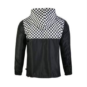 Veste coupe-vent imperméable de haute qualité pour hommes personnalisée vêtements d'extérieur décontractés d'hiver à motif de décoration sans col et longue longueur - Product Image 3
