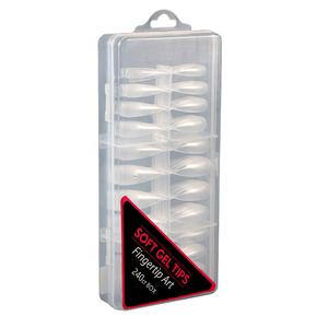 Long Stiletto Half Frosted ABS <b>Nail</b> Tips Clear Artificial <b>Nail</b> Tips Custom Logo Package - Product Image 6