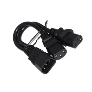 Câble d'alimentation ré<span class=keywords><strong>tractable</strong></span> double extrémité C14 C13 pour ordinateur portable, cordon d'alimentation 220v, grille électrique, séparateur en Y ghd C14 - Product Image 1