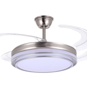 Luxury Bedroom <b>Led</b> <b>Ceiling</b> Light with <b>Fan</b> Acrylic Lampshade <b>Ceiling</b> <b>Fan</b> Lamp Retractable Blades <b>Ceiling</b> <b>Fan</b> with Light - Product Image 1