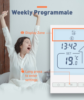 Thermostat de chauffage au sol à écran tactile, contrôle de température constante, régulateur de chauffage écoénergétique, équipement de chauffage domestique