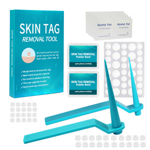 Skin Tag Kill Skin Mole Warzen entferner Micro Skin Tag Removal Kit mit Alkohol Cotton Pads Gummiringe Adult Mole Warzen Gesichts pflege
