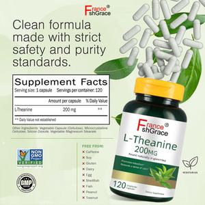 Extractos Vegetales de L-Teanina Premium 200 mg, Suplemento Dietético, 120 Cápsulas, Apoya la Salud del Sistema Nervioso, Suplemento de L-Teanina - Product Image 3