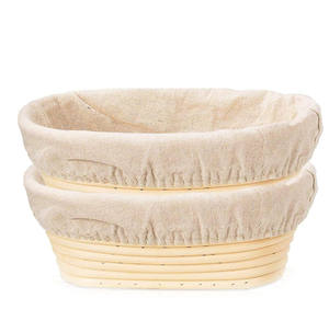 Gran oferta, cuenco de ratán, cesta de pan ovalada, herramientas para hornear de ratán, cesta de prueba de pan, juego de cesta de almacenamiento para hornear pan - Product Image 1