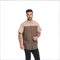 Chemises de travail d'été en coton pour chauffeurs de taxi Postman Courier Supermarket Staff Short Sleeve Work Shirts Oversize