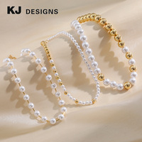 Collier ras du cou en perles plaqué or OEM ODM, tendance, élégant, avec perles CCB, ensembles de colliers de mariage pour femmes, bijoux