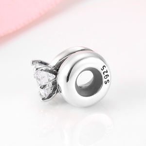 Классическое кольцо круглой формы с подвеской из настоящего 925 стерлингового серебра с 12 цветными бусинами для женщин - Product Image 4