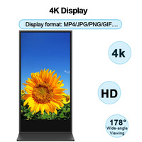 Precio de fábrica Publicidad Full HD Pantallas de visualización digital Instalación de soporte de piso de 32 a 75 pulgadas para uso en tiendas minoristas Guangzhou