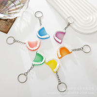 Pendentif en résine couleur bonbon, style prothèse dentaire, pour bijoux faits main DIY, sacs et porte-clés de voiture, produit transfrontalier à succès