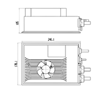 Chargeur embarqué FST-C-8035-5DF 3KW pour voiturette de golf et AWP 8035