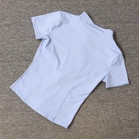 Manches trois-quarts pour femme, col montant, yoga d'été, haute élasticité, respirant, séchage rapide, sensation de légèreté, fitness