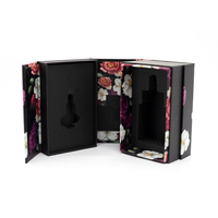 Boîte à rabat de luxe à motif floral pour l'huile essentielle végétale, emballage cadeau pour les soins du visage et de la peau, vente en gros