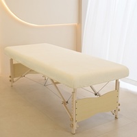 Lot de 2 draps-housses pour table de massage SPA, housse de matelas de thérapie avec trou