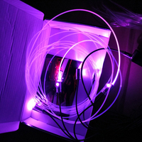 Luz de decoração rgb led para interior de carro, linha de luz fria