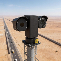 Système de surveillance par vision nocturne à imagerie thermique longue portée 10 km, zoom 50x, caméra PTZ infrarouge IP67, capteur CMOS, stockage sur carte mémoire