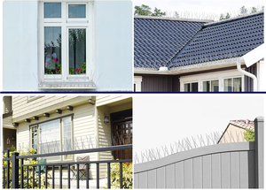 Pointes réutilisables de dissuasion d'oiseaux en plastique PP solide <span class=keywords><strong>Anti</strong></span>-oiseau Pigeons Pest Scorpions Pointes Efficaces contre les serpents chauves-souris pour les toits - Product Image 6