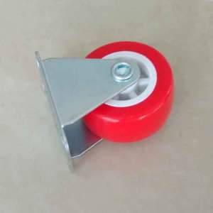 Rueda giratoria rígida de la mejor calidad <span class=keywords><strong>Pvc</strong></span> <span class=keywords><strong>40mm</strong></span> de ruedas de <span class=keywords><strong>PVC</strong></span> rojo - Product Image 4