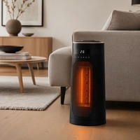 Chauffage PTC efficace à effet de flamme simulée, thermostat numérique, grille de sécurité, chauffage rapide, chauffe-tour pour atelier professionnel