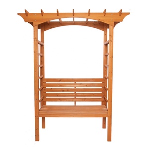 Green Grow Garden Builds' Pergola Wedding Arbor Arches de fleurs <span class=keywords><strong>en</strong></span> <span class=keywords><strong>bois</strong></span> faites à la main Nature for Garden Arch Bench Wedding Arch - Product Image 2