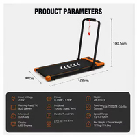 Cinta de Correr Plegable 2 en 1 con Logotipo Personalizado y Marca Privada ZB-HTD-9, Plataforma para Caminar con Potencia Máxima de 1.5HP, Equipo de Gimnasio en Casa, OEM ODM
