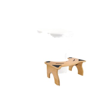 Wooden Toilet Footstool Natural Color Multi-Purpose <b>Bathroom</b> Office <b>Stool</b> For Children Adults Elderly - Product Image 1