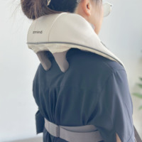 Masseur de cou chauffant portable Comfier pour la douleur, masseur de cou à lumière rouge, masseur de cou à vibrations Homedics avec chaleur