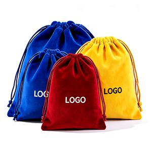 Premium Soft Velvet <b>Drawstring</b> Pouch Custom Logo Velvet Gift <b>Bag</b> for Jewelry Bracelet Watch <b>Small</b> Accessories Storage - Product Image 1