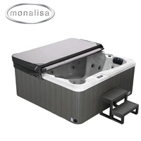 Monalisa – baignoire autoportante rectangulaire populaire pour 5 personnes, baignoire d'extérieur, jacuzzi spa, bain de glace, sauna à plongée froide