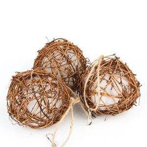 Birds <strong>Parrot</strong> Bite <strong>Toy</strong> Cotton Vine Eco-Friendly Hanging Ball Interactive Pastoral Design Christmas Halloween Ornament - Product Image 5