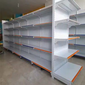 Usine Mur Gondole Estantes Metalicas Étagères Gondoles <span class=keywords><strong>Para</strong></span> Supermercados Supermarché Épiceries Équipement Rack - Product Image 6