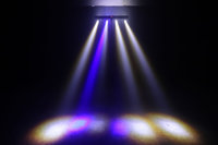 Equipo Profesional para Discotecas, Luz LED de 4 Haces y 4 Efectos Wash Ball de 12W RGBW, Control DMX512/Activación por Sonido, Clasificación IP33, 2 Ángulos de Haz