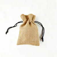 Petit sac en lin écologique, sac en toile de jute avec cordon de serrage, sac cadeau avec impression de logo personnalisé