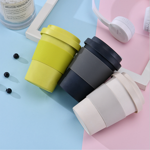 100% naturel biodégradable personnalisé écologique garder à emporter en gros de fibre de bambou réutilisable tasse à café pour aller avec couvercle en bambou - Product Image 1