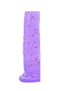 Un consolador de simulación de color cristal translúcido brillante, tamaño pequeño 155mm 160g TPE, ideal para eyaculaciones y orgasmos. - Product Image 2