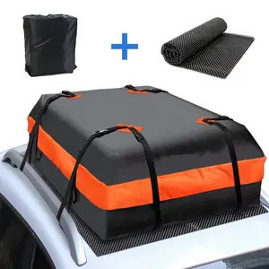Car Rooftop Cargo Carrier Bag 15 Cubic Feet PVC Waterproof Storage Rooftop Cargo Bag