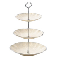 Licht luxe 1 PET plastic gepigmenteerd modern rond snackbord wegwerpbaar gemaakt in China voor feestgebruik