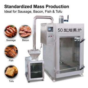 Four <span class=keywords><strong>fumoir</strong></span> commercial en acier inoxydable Four à <span class=keywords><strong>granulés</strong></span> de bois multifonctionnel haute capacité <span class=keywords><strong>pour</strong></span> viande saucisse jambon poisson - Product Image 4