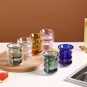 Pot en verre transparent à double paroi coloré, écologique, personnalisé, 200 ml, en gros, pour la fabrication de bougies - Product Image 5
