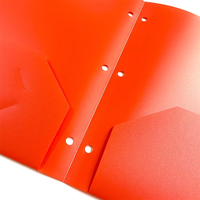 Classeur à anneaux en plastique PP du fabricant, 3 trous, 2 pochettes, format lettre, pour bureau, affaires, école, fournitures de papeterie, dossiers
