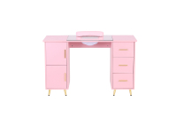 Table à ongles pliante en bois HONGZI HZ2042PK, moderne, pour salon de beauté, avec collecteur de poussière, super résistante, mobilier de manucure commercial, garantie 1 an