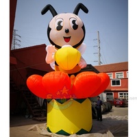 Abeille gonflable géante pour la publicité, personnage d'abeille bourdon gonflable de dessin animé pour les événements
