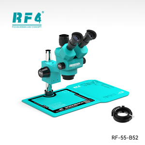 Microscopio Stereoscopico a Tre Specchi RF4 RF-55-B52, Zoom 6.6-55X, Illuminazione a 144 LED, Protezione IP55, Alta Precisione, Garanzia 1 Anno, Uso Industriale - Product Image 1