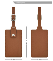 Étiquettes de bagages en PU tendance pour voyages, étiquettes de valise en cuir PU, étiquettes de sac à bagages, logo personnalisé, promotions, cadeaux d'affaires, cadeaux de mariage