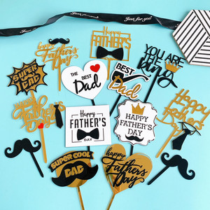ของตกแต่งเค้กวันพ่อ รูปน้ำผึ้งและรสหวาน อะคริลิคท็อปเปอร์ พลาสติกเสียบเค้ก อุปกรณ์จัดงานวันเกิด - Product Image 1