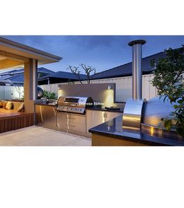 2026 Dorene Wholesale Outdoor Kitchen Drop In Appliances Set With Griddle <strong>Grill</strong> 316 Stainless Steel BBQ Island - Product Image 5