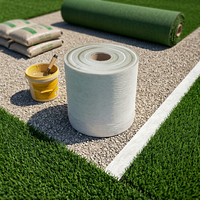Pita Sambung Rumput Buatan 30cm X 100m Putih Baja Tahan Air untuk Pemasangan Rumput Buatan di Dalam & Luar Ruangan