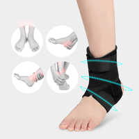 Nouveau Design Cheville Fixe avec Plaque d'Acier Inoxydable Support Cheville Garde Cheville Immobilisation Sangle