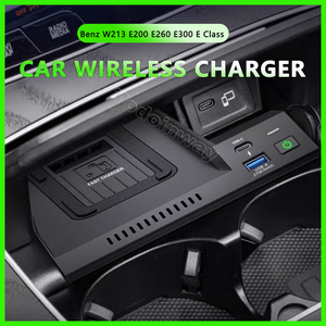 <span class=keywords><strong>Chargeur</strong></span> rapide <span class=keywords><strong>sans</strong></span> <span class=keywords><strong>fil</strong></span> pour <span class=keywords><strong>iPhone</strong></span> Support pour téléphone portable pour Mercedes Benz W213 Classe E E200 E300 E260 2017-2022 Intérieur - Product Image 2