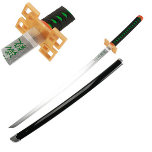 Espada Nichirin de Demon Slayer, <span class=keywords><strong>Tanjiro</strong></span> <span class=keywords><strong>Kamado</strong></span>, Zenitsu Agatsuma, 104cm/76cm, Bambú y Madera, Accesorio de Cosplay - Product Image 4